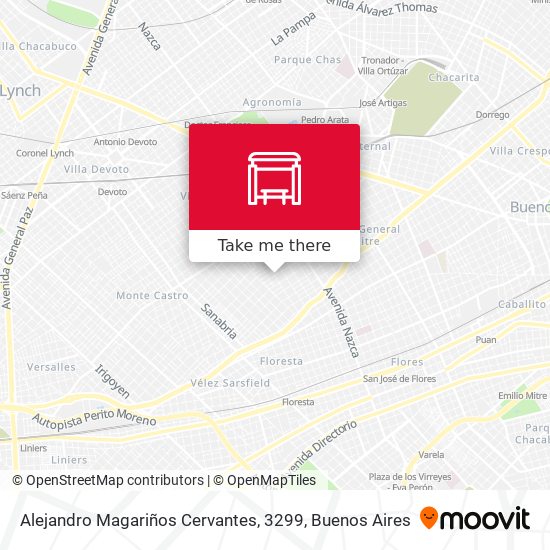 Alejandro Magariños Cervantes, 3299 map