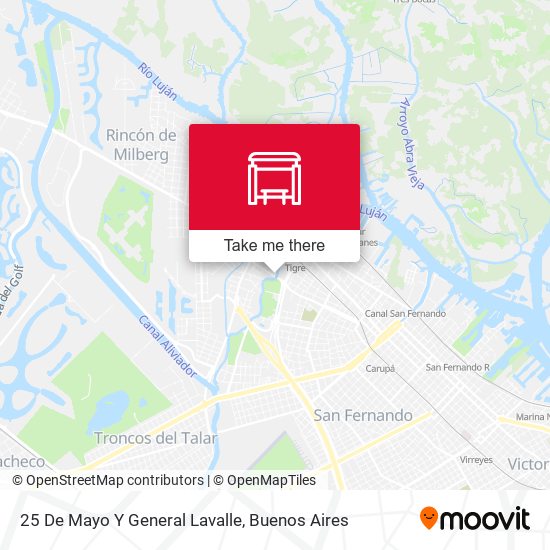 Mapa de 25 De Mayo Y General Lavalle