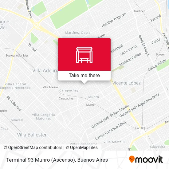 Terminal 93 Munro (Ascenso) map
