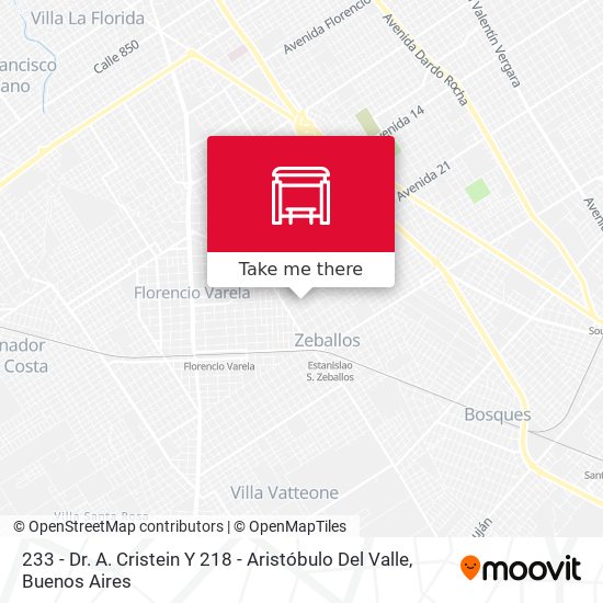 233 - Dr. A. Cristein Y 218 - Aristóbulo Del Valle map