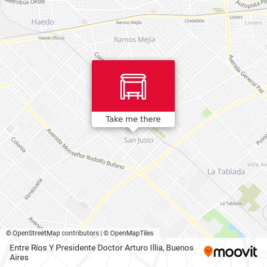 Entre Ríos Y Presidente Doctor Arturo Illia map