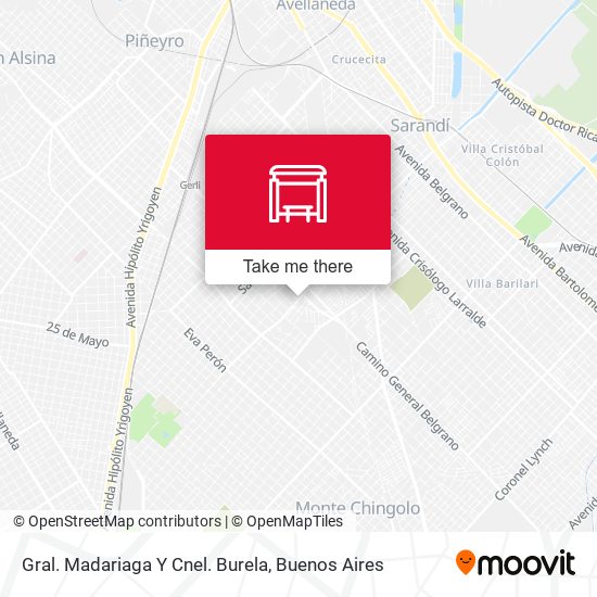 Gral. Madariaga Y Cnel. Burela map