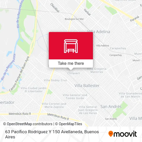 63 Pacífico Rodríguez Y 150 Avellaneda map