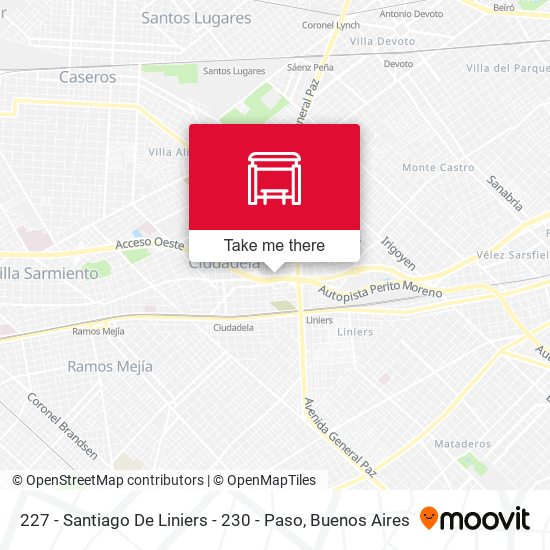 227 - Santiago De Liniers - 230 - Paso map