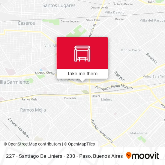 227 - Santiago De Liniers - 230 - Paso map