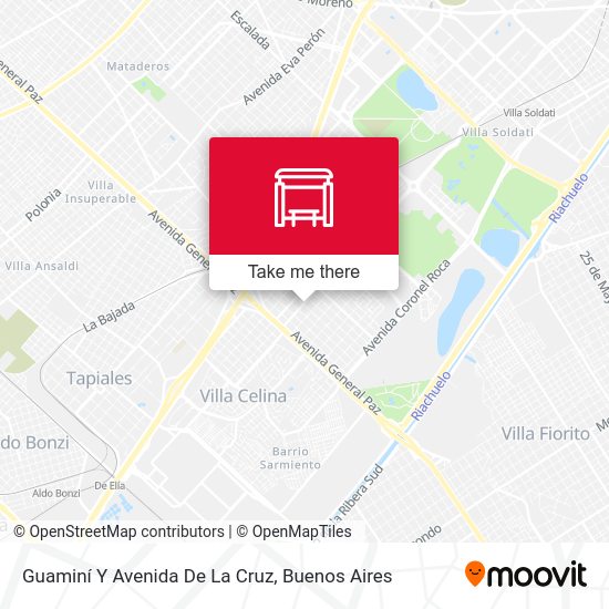 Mapa de Guaminí Y Avenida De La Cruz