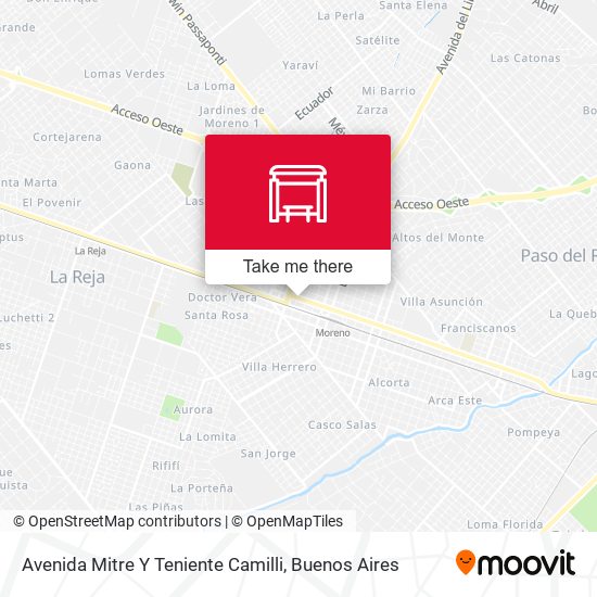Mapa de Avenida Mitre Y Teniente Camilli