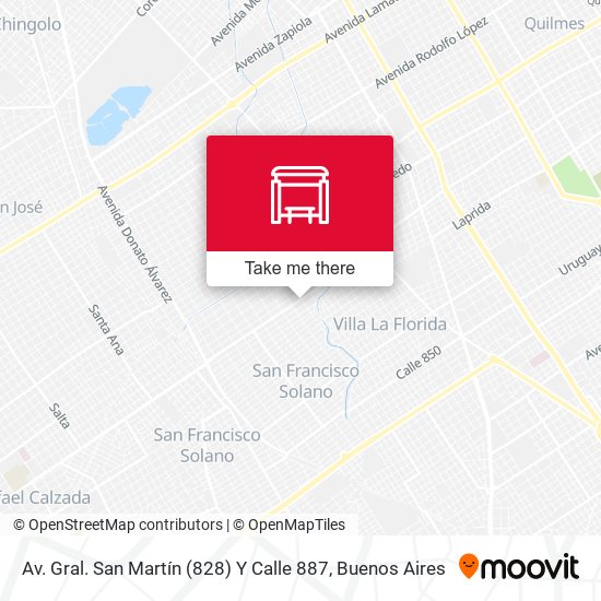 Av. Gral. San Martín (828) Y Calle 887 map