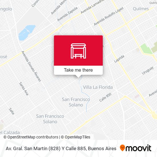 Av. Gral. San Martín (828) Y Calle 885 map