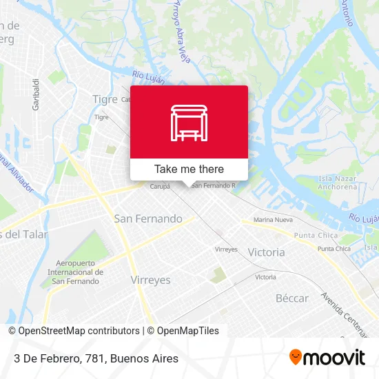 3 De Febrero, 781 map