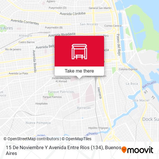 Mapa de 15 De Noviembre Y Avenida Entre Ríos (134)