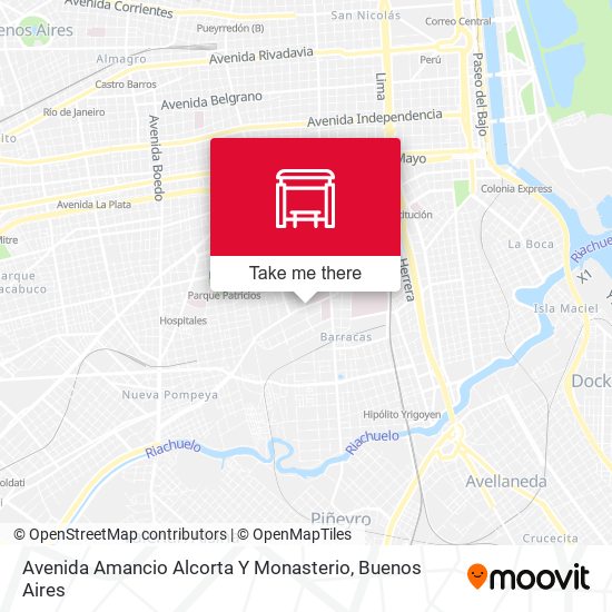 Mapa de Avenida Amancio Alcorta Y Monasterio