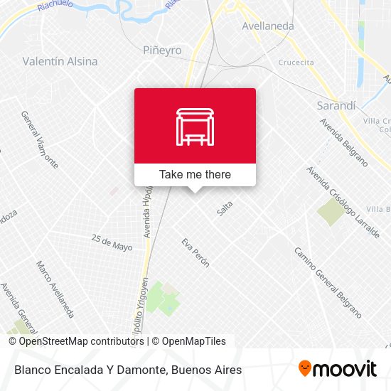 Blanco Encalada Y Damonte map