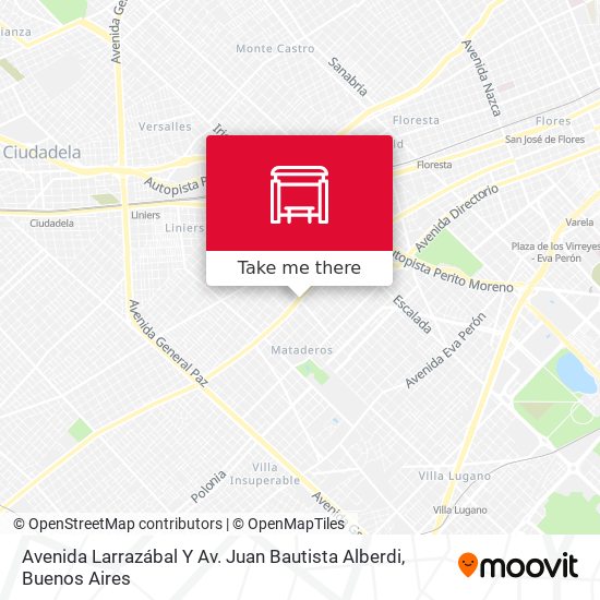 Avenida Larrazábal Y Av. Juan Bautista Alberdi map