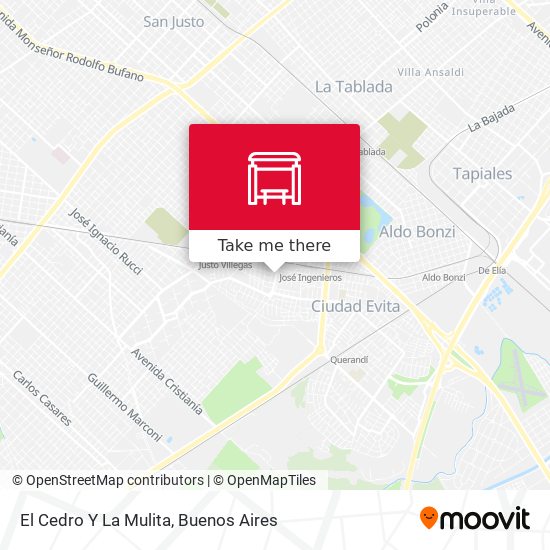 El Cedro Y La Mulita map