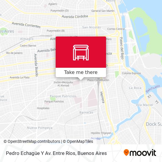 Mapa de Pedro Echagüe Y Av. Entre Ríos