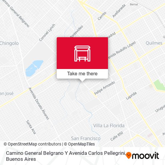 Mapa de Camino General Belgrano Y Avenida Carlos Pellegrini