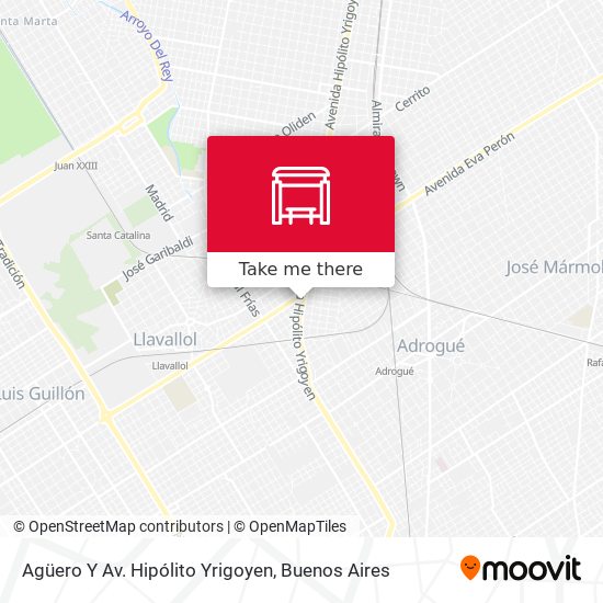 Agüero Y Av. Hipólito Yrigoyen map