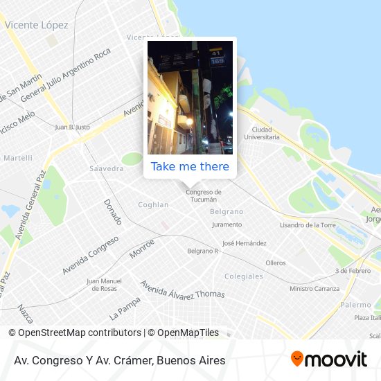 Av. Congreso Y Av. Crámer map