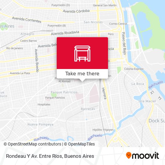 Mapa de Rondeau Y Av. Entre Ríos
