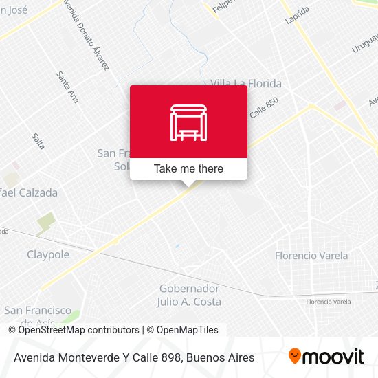 Avenida Monteverde Y Calle 898 map
