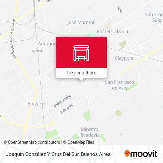 Mapa de Joaquín González Y Cruz Del Sur