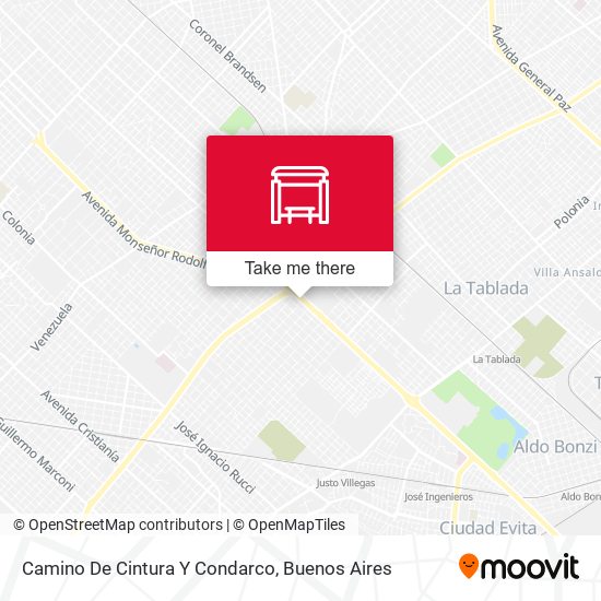 Camino De Cintura Y Condarco map