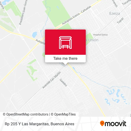Rp 205 Y Las Margaritas map