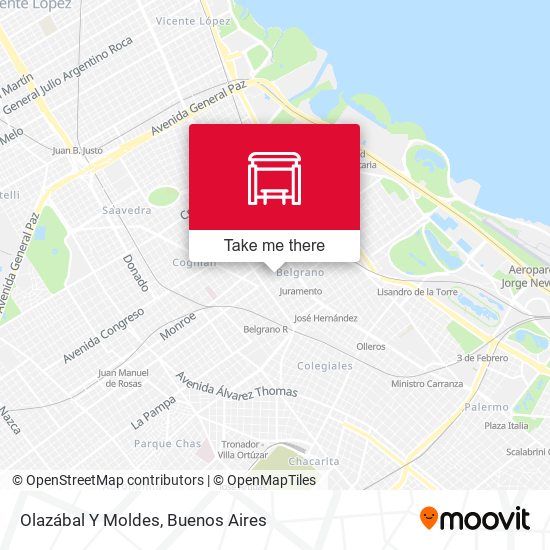 Mapa de Olazábal Y Moldes