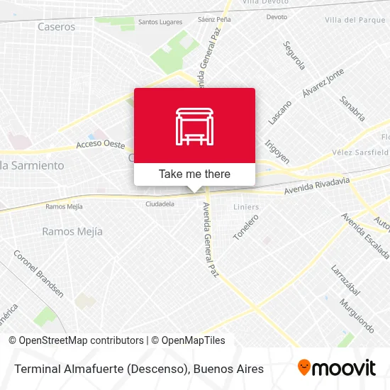 Terminal Almafuerte (Descenso) map