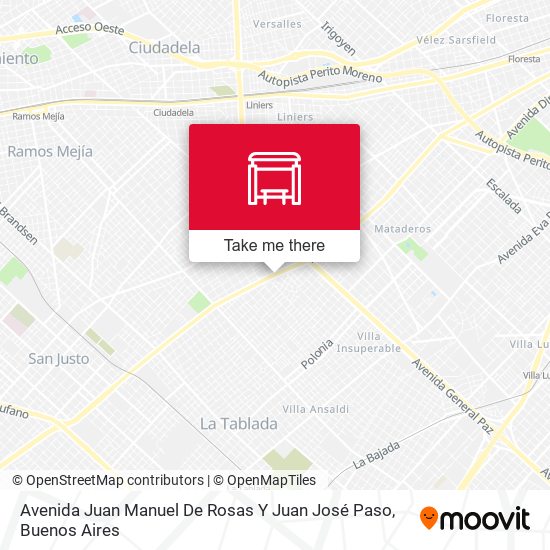 Avenida Juan Manuel De Rosas Y Juan José Paso map