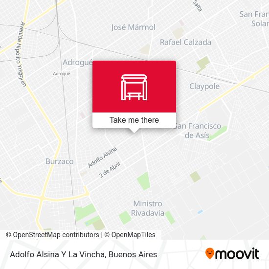 Adolfo Alsina Y La Vincha map