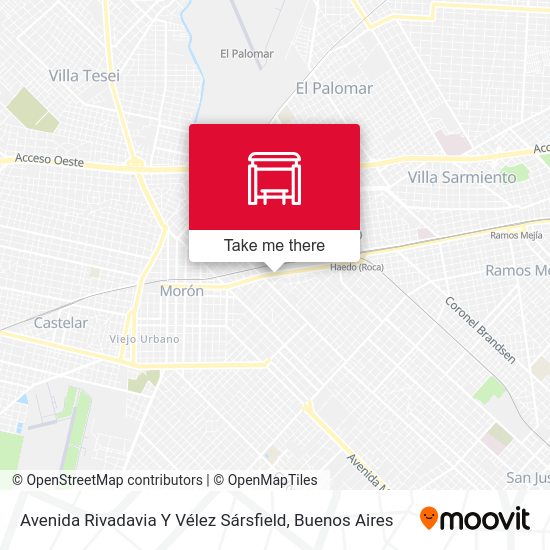 Avenida Rivadavia Y Vélez Sársfield map