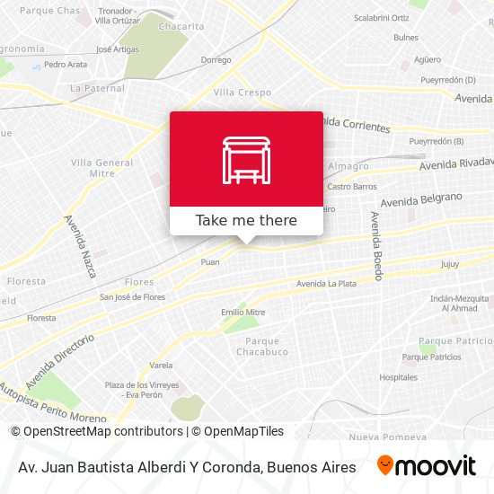 Av. Juan Bautista Alberdi Y Coronda map