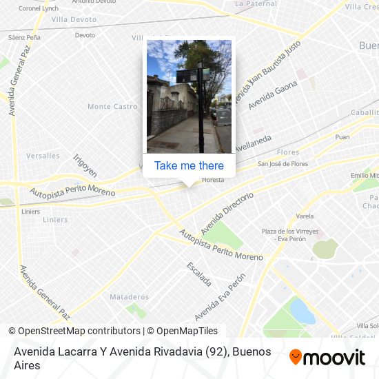 Avenida Lacarra Y Avenida Rivadavia (92) map