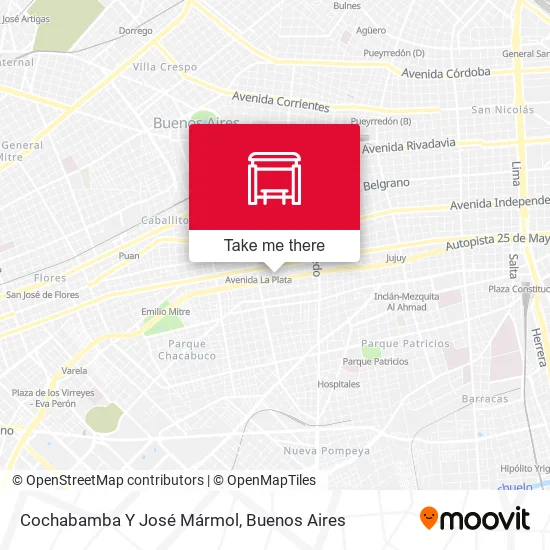 Cochabamba Y José Mármol map