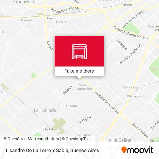 Mapa de Lisandro De La Torre Y Sabia
