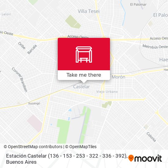 Estación Castelar (136 - 153 - 253 - 322 - 336 - 392) map