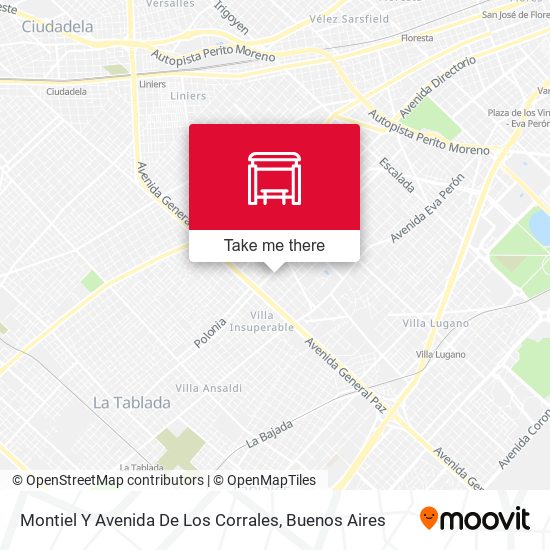 Montiel Y Avenida De Los Corrales map