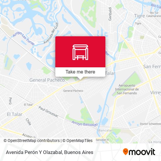 Mapa de Avenida Perón Y Olazabal