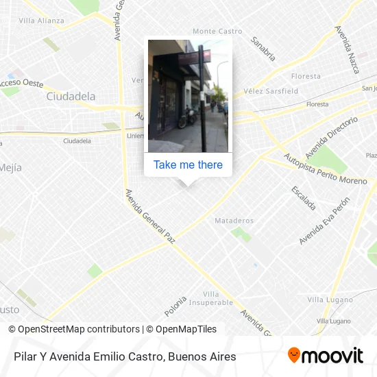 Pilar Y Avenida Emilio Castro map
