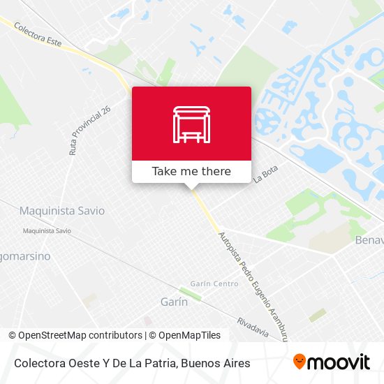 Colectora Oeste Y De La Patria map