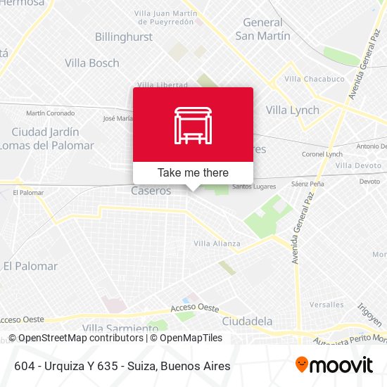 Mapa de 604 - Urquiza Y 635 - Suiza