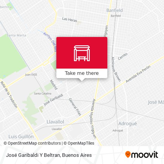 José Garibaldi Y Beltran map