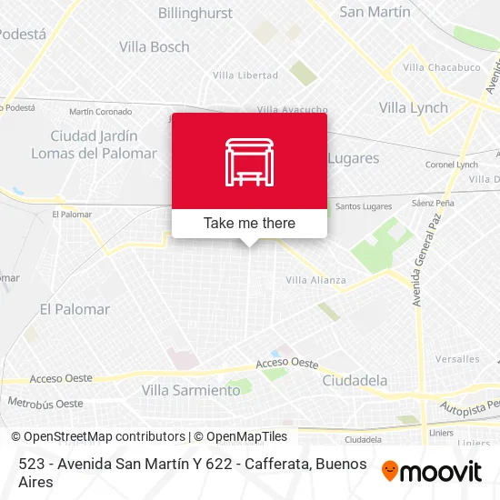 523 - Avenida San Martín Y 622 - Cafferata map