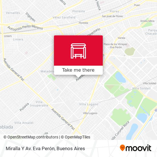 Mapa de Miralla Y Av. Eva Perón