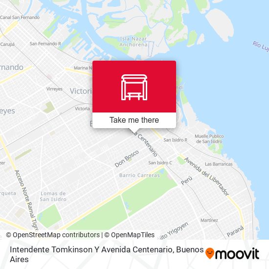 Mapa de Intendente Tomkinson Y Avenida Centenario