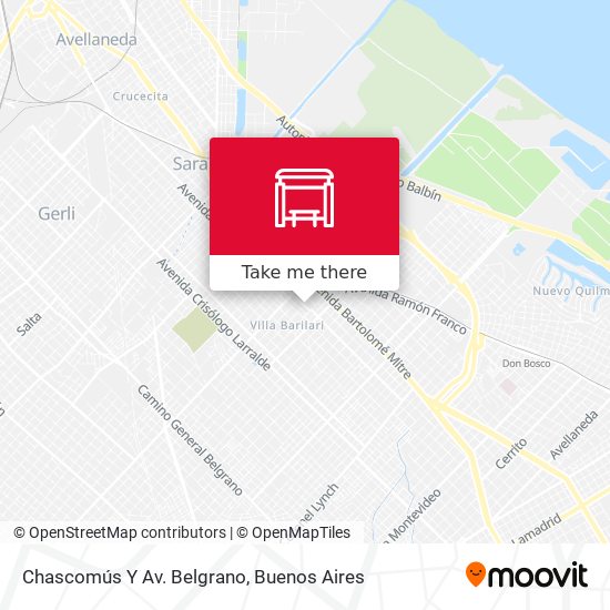 Mapa de Chascomús Y Av. Belgrano
