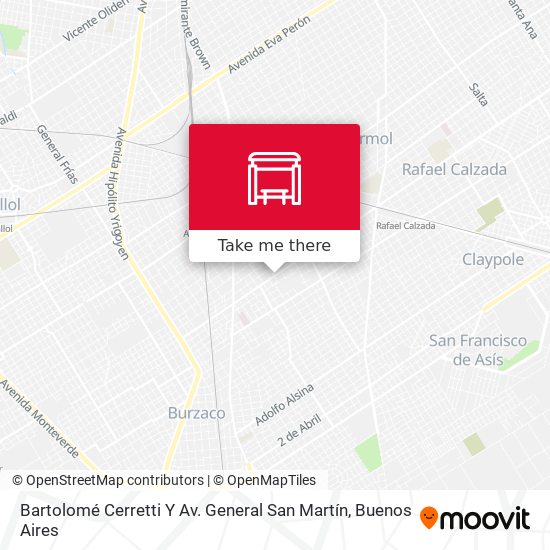 Bartolomé Cerretti Y Av. General San Martín map