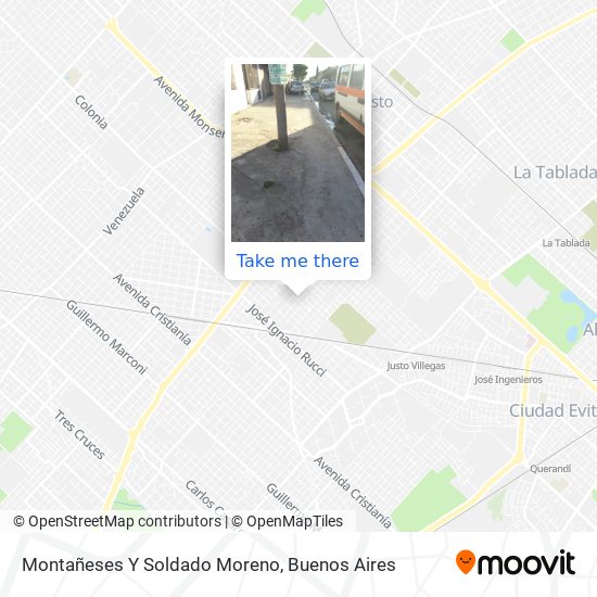 Montañeses Y Soldado Moreno map